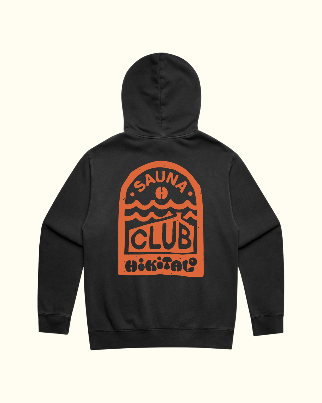 Hikitalo Sauna Club Hoodie - Faded Black