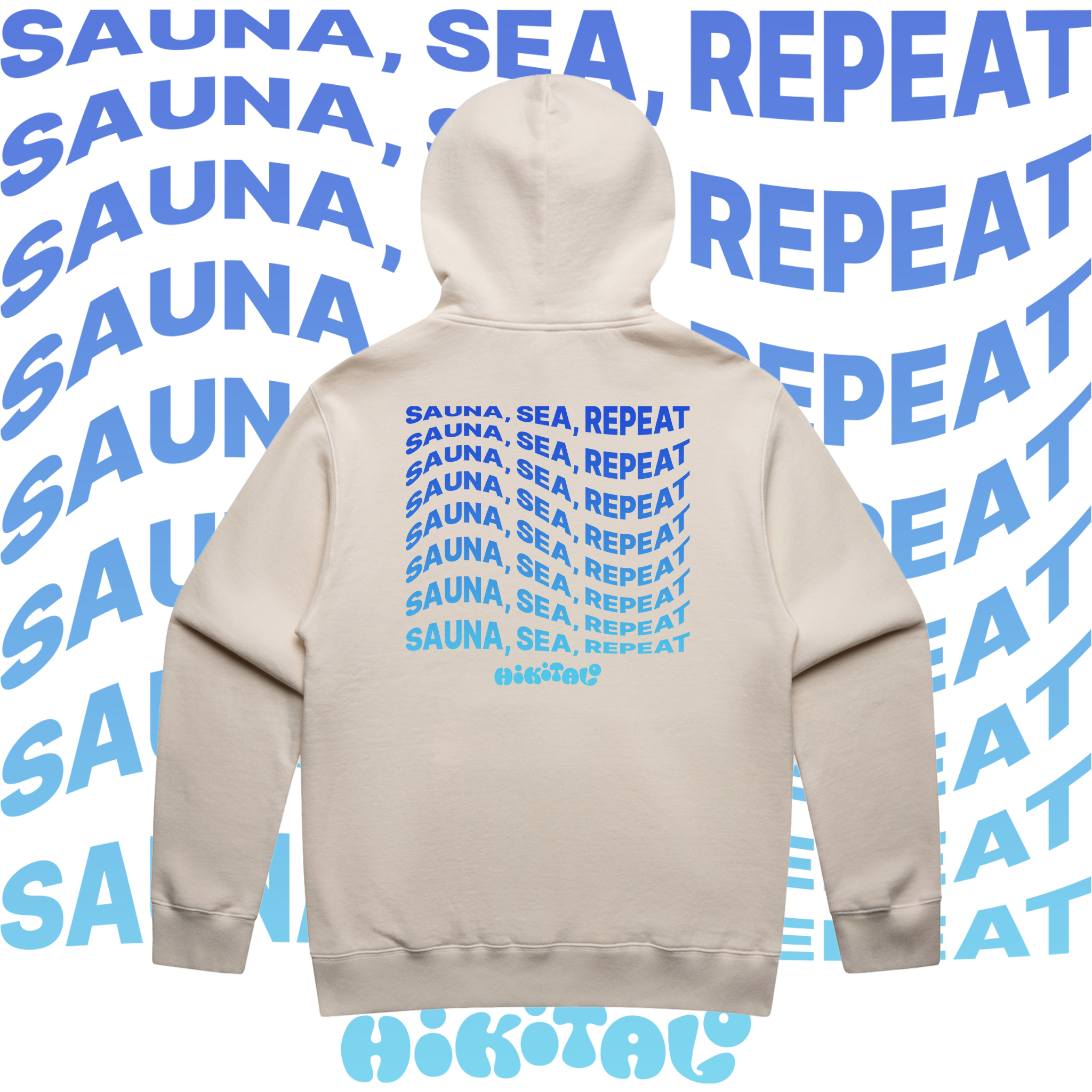 Sauna, Sea, Repeat Hoodie - Vintage Ecru