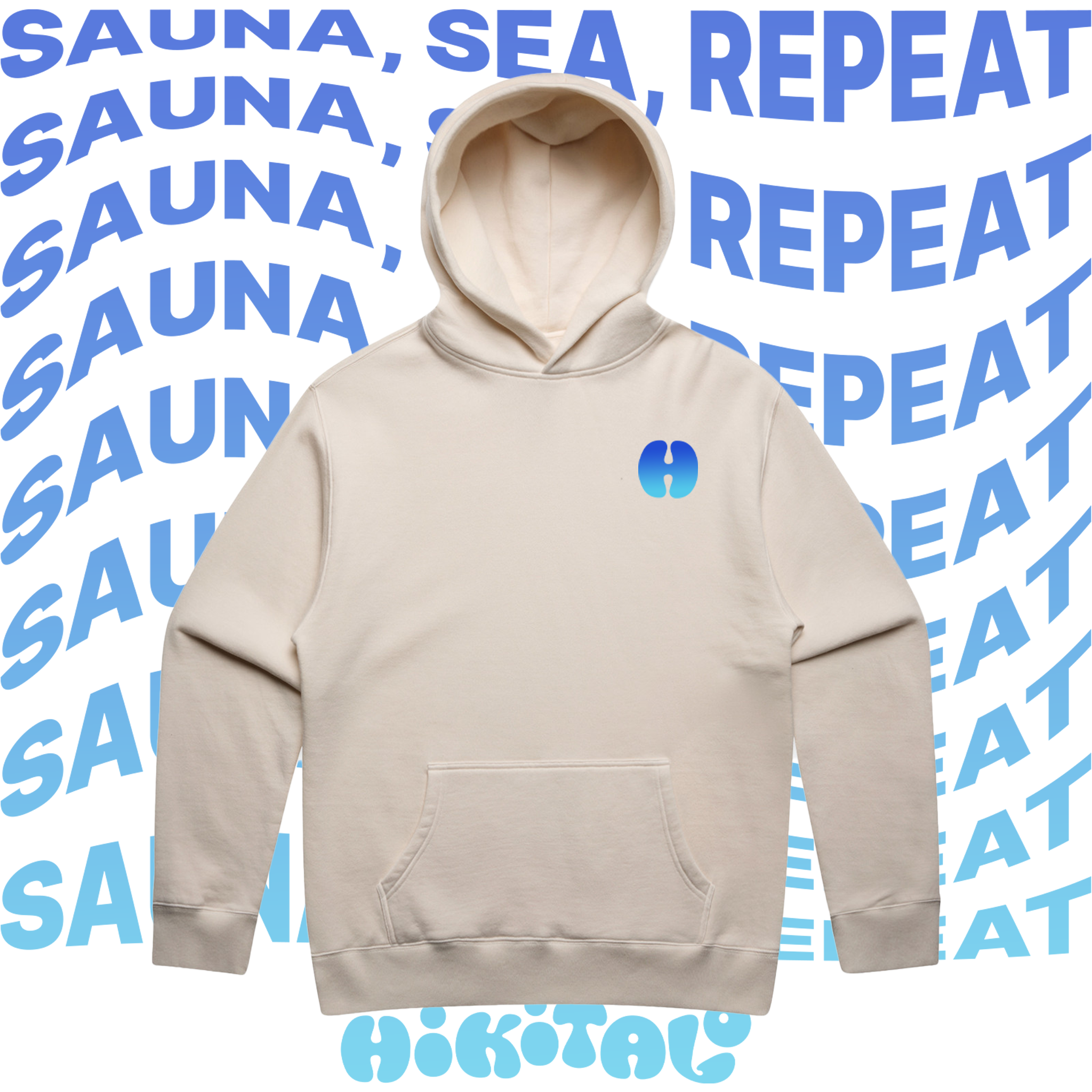 Sauna, Sea, Repeat Hoodie - Vintage Ecru