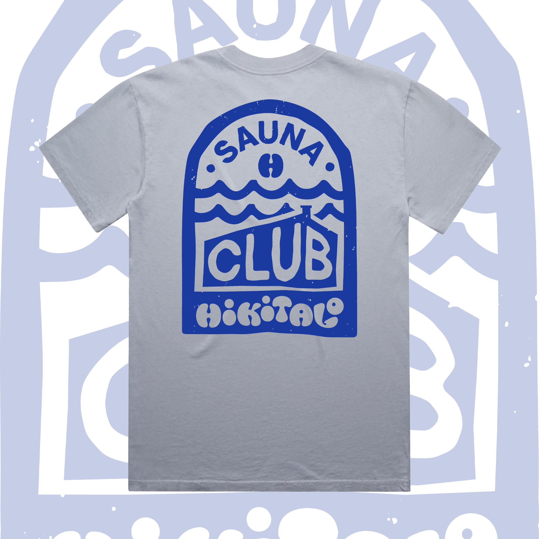 Hikitalo Sauna Club Tee - Faded Blue