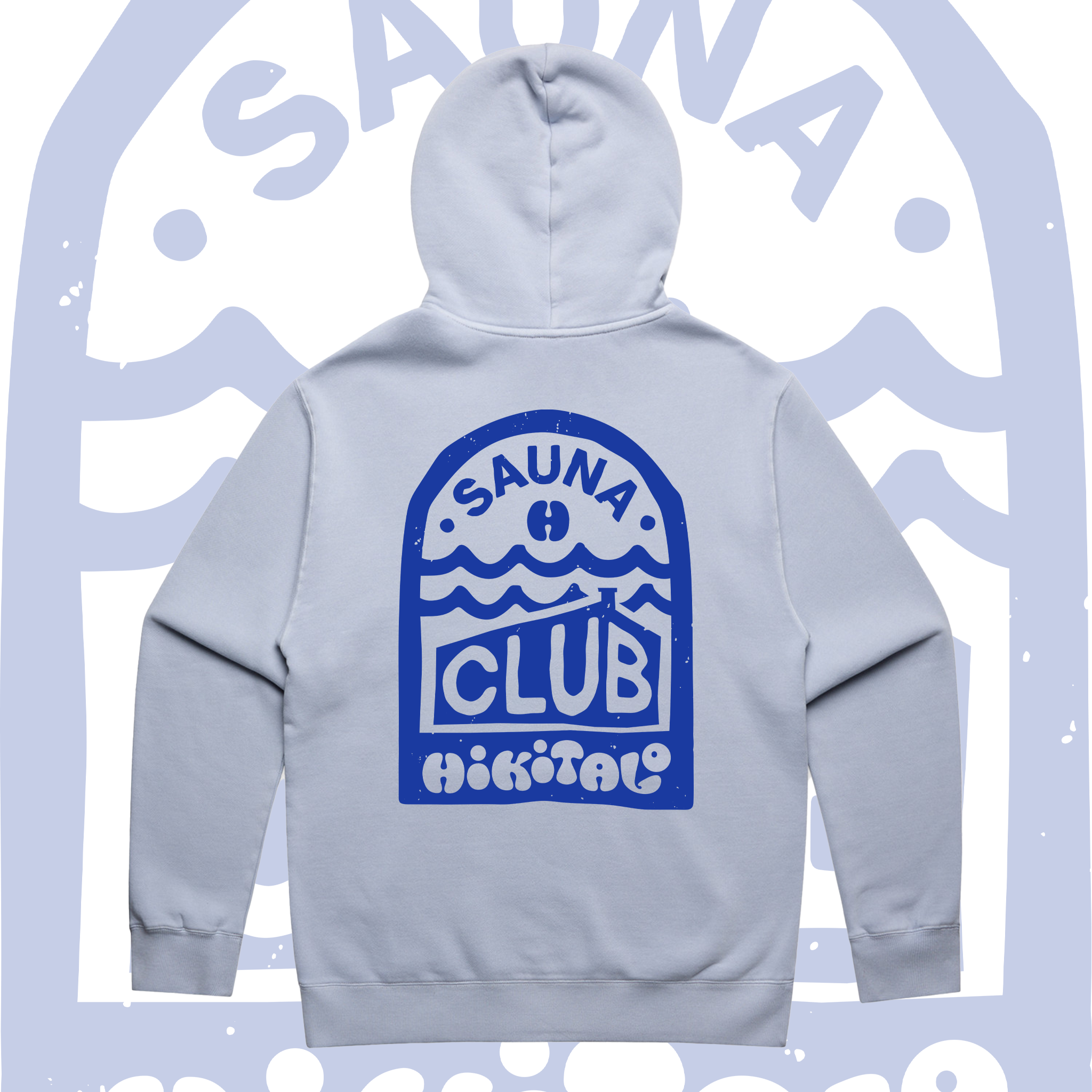 Hikitalo Sauna Club Hoodie - Faded Blue