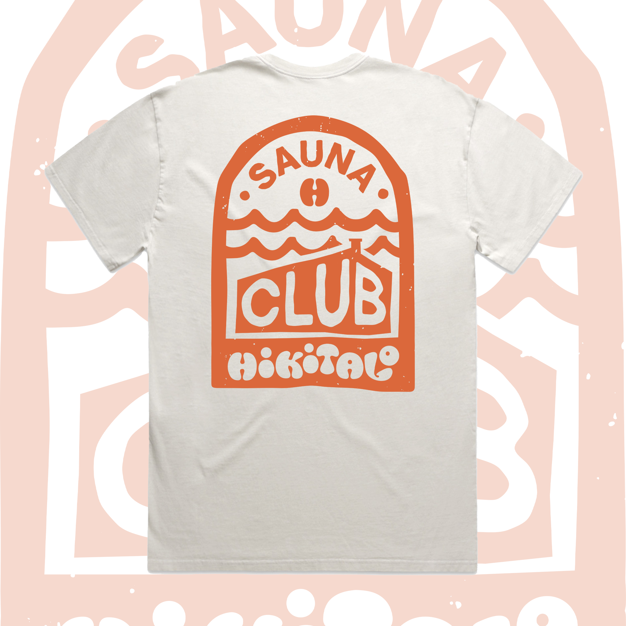 Hikitalo Sauna Club Tee - Faded Bone