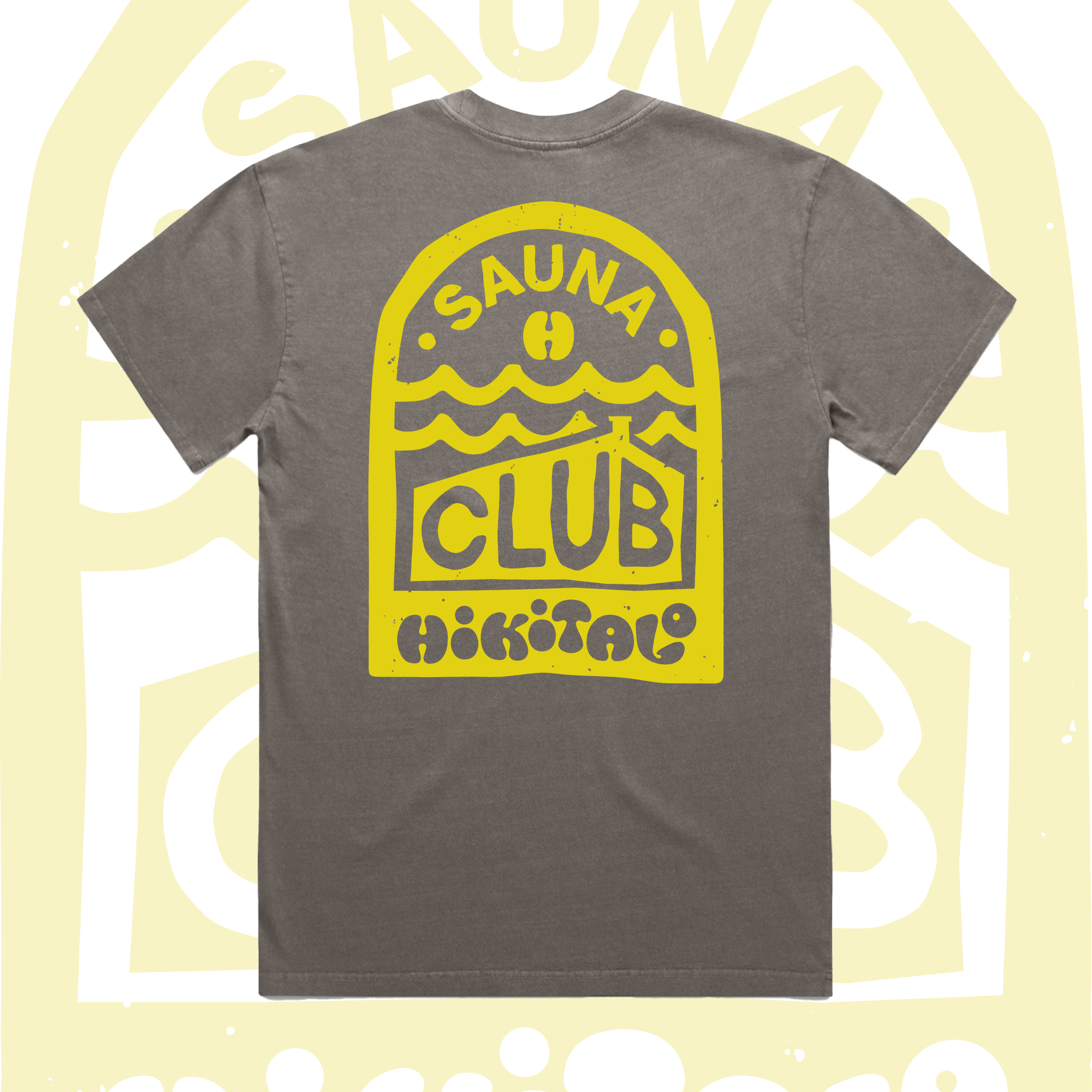 Hikitalo Sauna Club Tee - Faded Grey