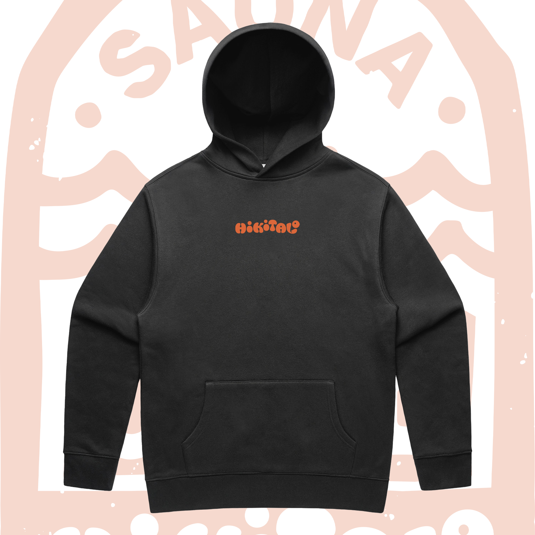 Hikitalo Sauna Club Hoodie - Faded Black