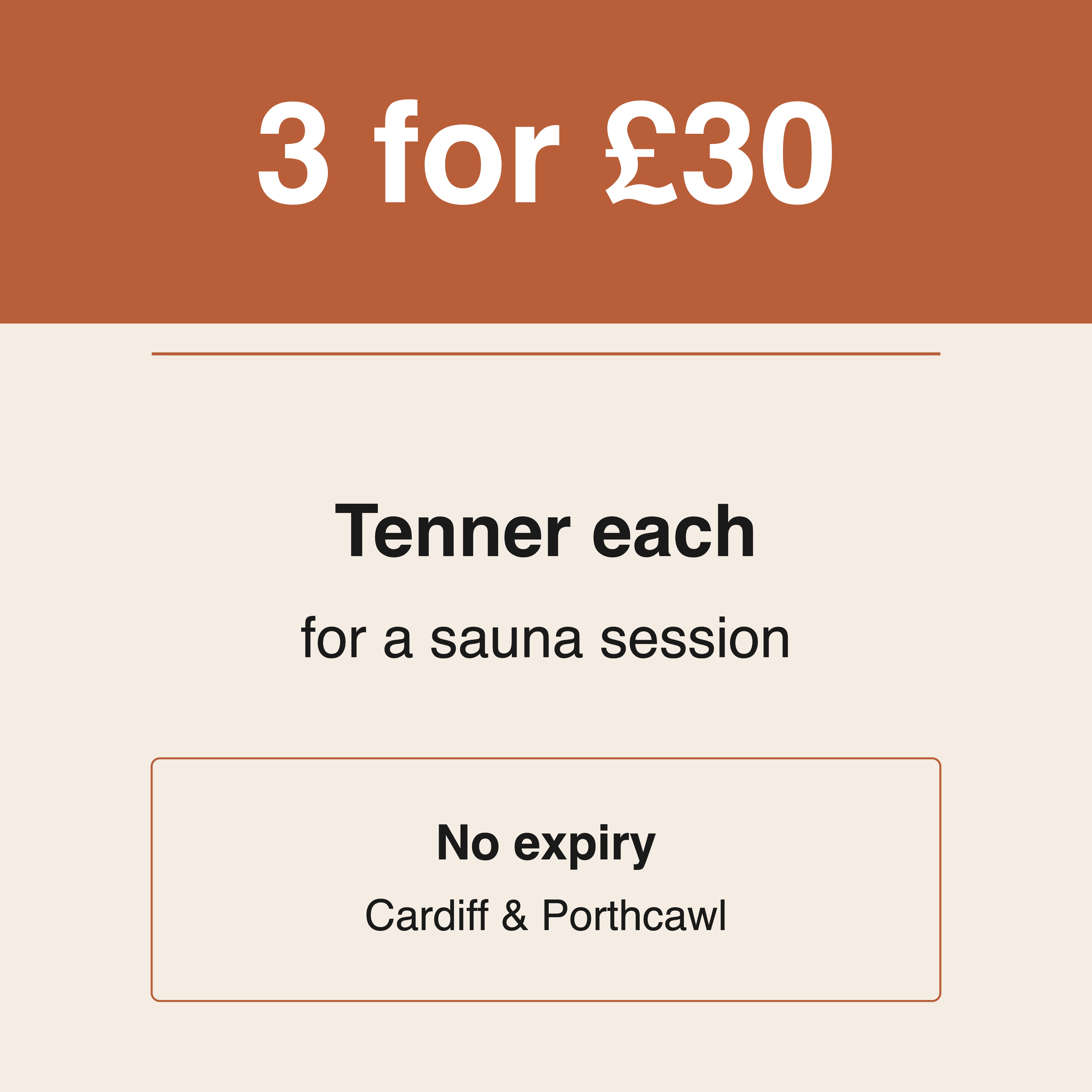 3 Sessions for £30