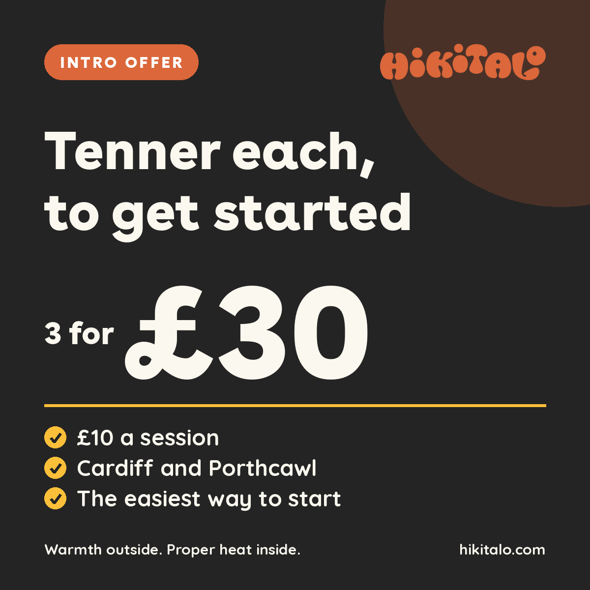 Intro Offer: 3 Sessions for £30